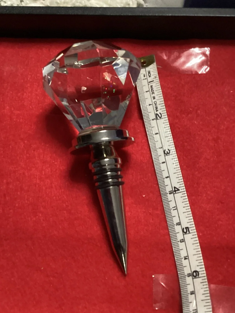 Mango Moon - Crystal Doorknob - Wine Bottle Stopper - Never Used - Ex Cond